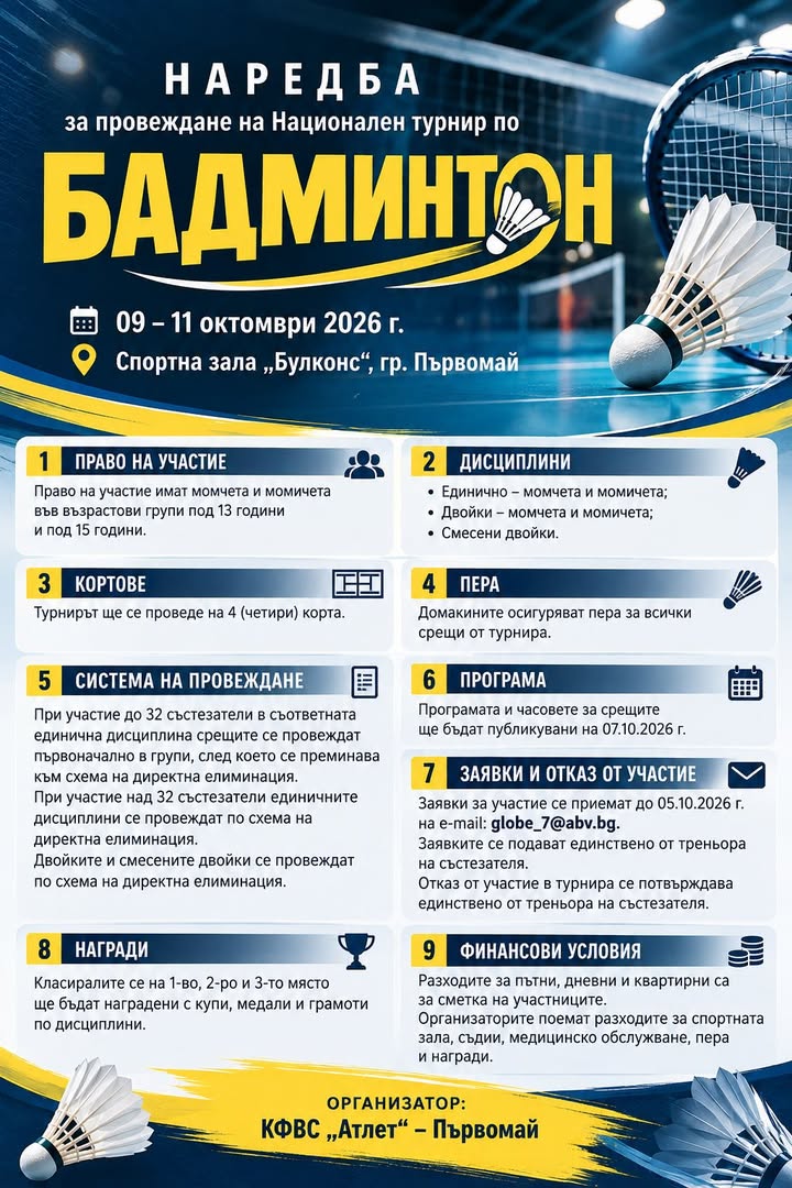 Българска Федерация Бадминтон/Bulgarian Badminton Federation